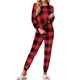 thumbnail image 2 of INSPIRE CHIC Conjuntos de Pijama para Mujer, Franela Impresa, Manga Larga, Parte Superior y Pantalones Térmicos, Conjunto de 2 Piezas para Dormir, XL Rojo, 2 of 6