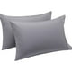 thumbnail image 1 of Set 2 Fundas De Almohada 50x70 Gris Suave Hilos, 1 of 8