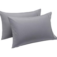 Aura Zeus - Set 2 Fundas De Almohada 50X70 Gris Suave Hilos