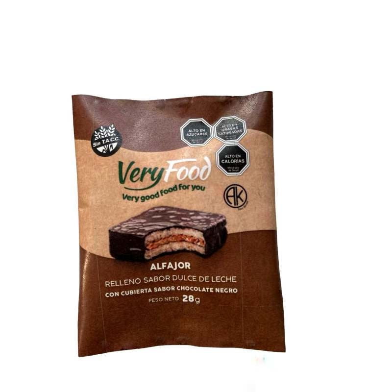 Alfajor Relleno Sabor Dulce De Leche 28 g Very Food