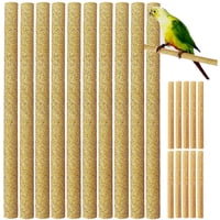 Birheatry - Fundas De Percha De Arena Para Pájaros, 12 Unidades, Madera Natural