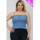 thumbnail image 1 of Top Corto De Tirantes Finos Ajustables Con Volantes En Capas Color Nube (talla Grande Para Mujer), 1 of 5