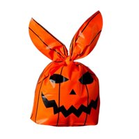 Magideal - 50 Bolsas De Dulces De Halloween, Suministros Para Fiestas, Bolsas De Regalo, Bolsas De Almacenamiento Vacías Para Fiestas, Bolsas De Para Naranja A 17Cmx10Cm