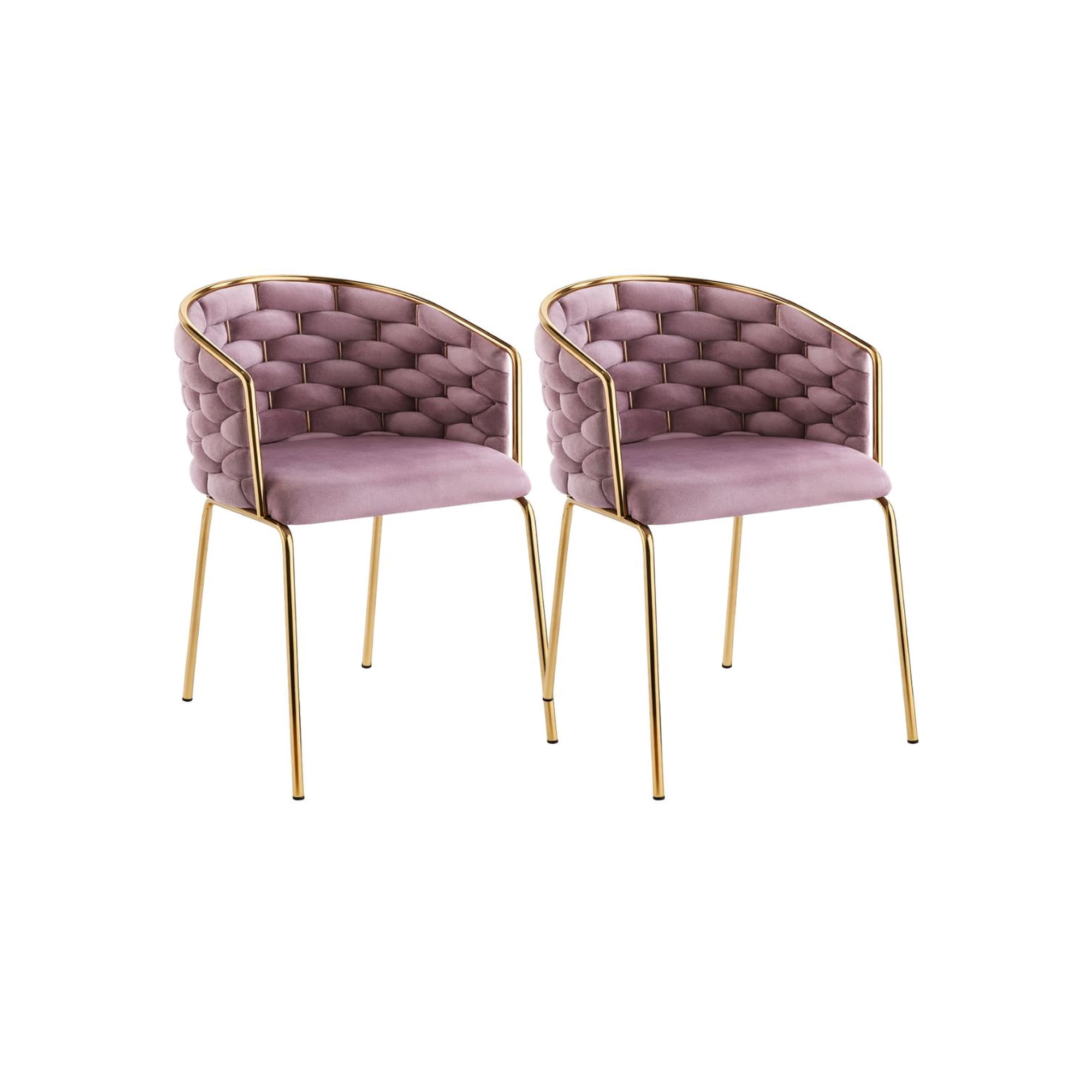 Habita2 Chile - Pack 2 Sitial Arthur Terciopelo Gold - Rosa