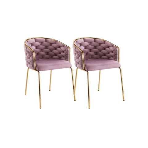 Habita2 Chile - Pack 2 Sitial Arthur Terciopelo Gold - Rosa