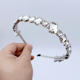 thumbnail image 4 of Diademas con diamantes de imitación, diadema con joyas para mujeres y niñas, diademas doradas con cristales brillantes y brillantes., 4 of 5