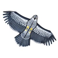 Ioensy - Realista Animal Cometa Granja Espantapájaros Decoración En Forma De Águila Para Césped Al Aire Libre Azul Oscuro Blanco