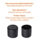 thumbnail image 4 of Tapones para patas de muebles Bonsicoky 20 piezas 25 mm PVC negro, 4 of 7