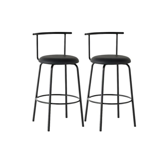 Pack 2 Taburete Acolchado Round 73cm Negro