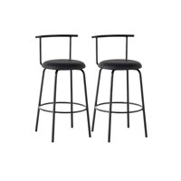 Habita2 Chile - Pack 2 Taburete Acolchado Round 73Cm Negro