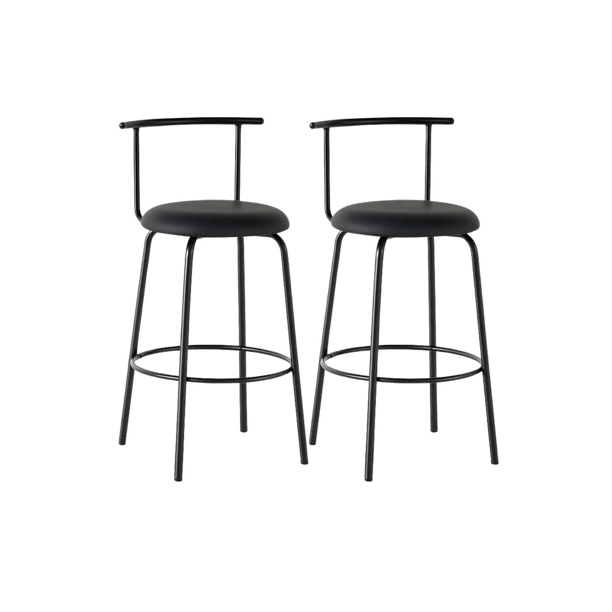 Habita2 Chile - Pack 2 Taburete Acolchado Round 73cm Negro