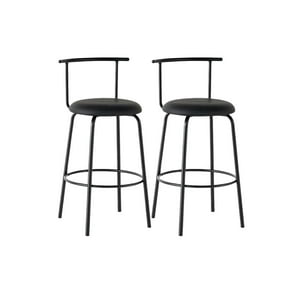 Habita2 Chile - Pack 2 Taburete Acolchado Round 73Cm Negro