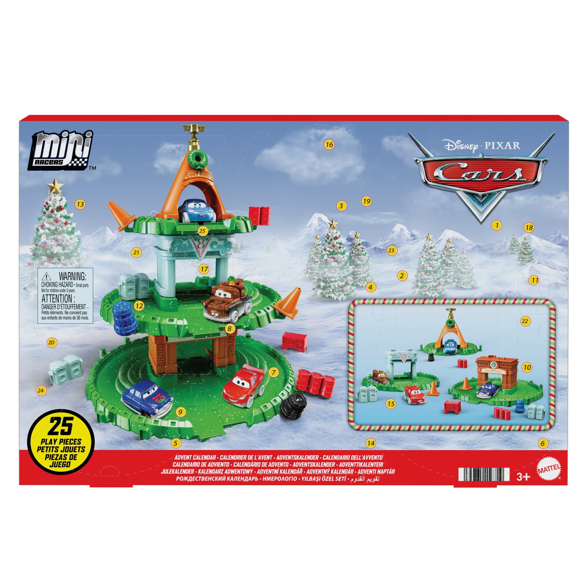Calendario De Adviento Mattel Disney Pixar Cars Con 4 Minicoches