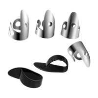 Magideal - Juego De 6 Púas Para El Pulgar, Púas Para El Pulgar Y Para Los Dedos De Acero Inoxidable, Púa Flexible Para Guitarra, Bajo, Arpa, Banjo Y Ukelele