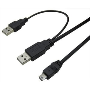 Gen - Cable Mini Usb V3 Disco Duro Externo Tipo 'Y' Conector 5 Pin Negro