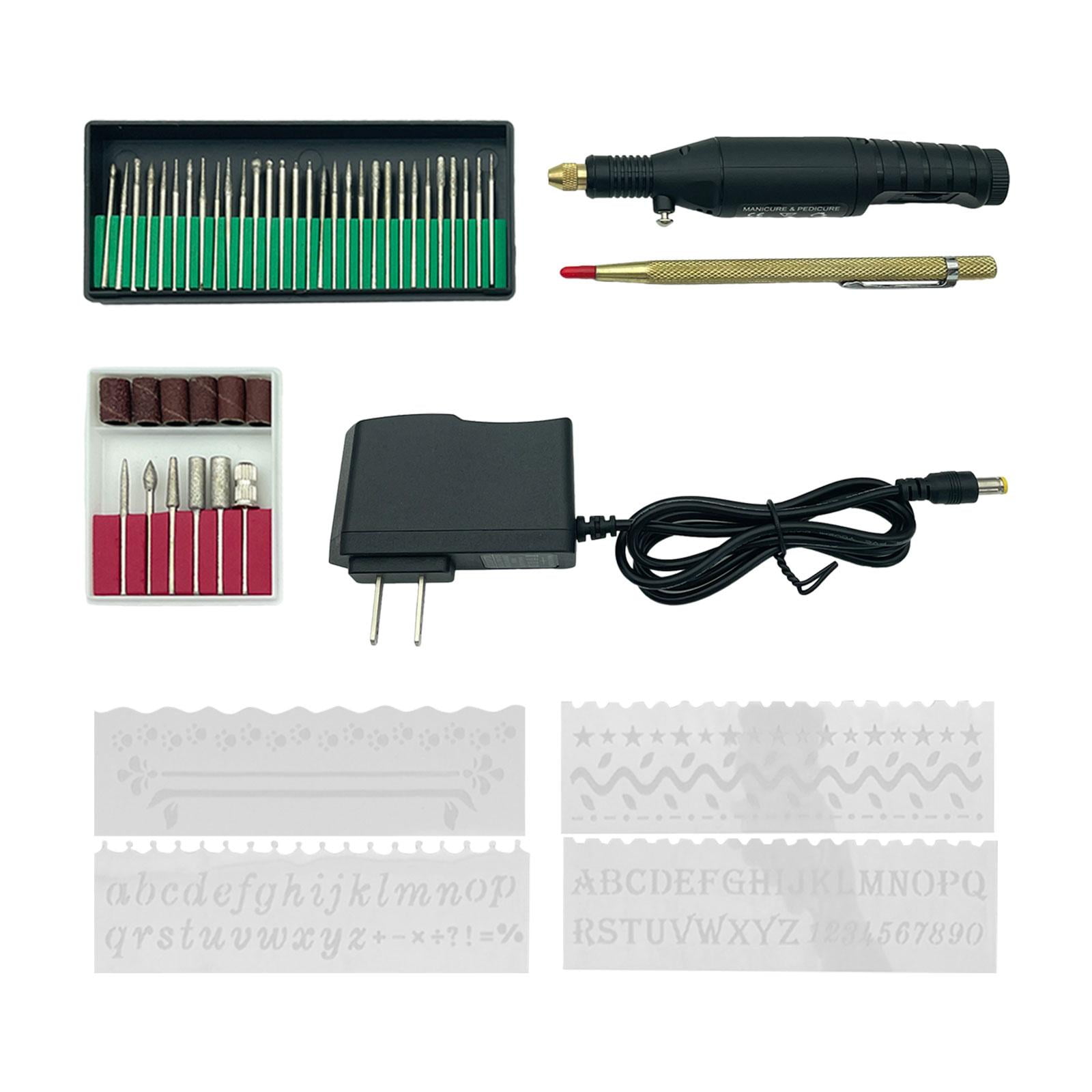 Ioensy - Pluma Micrograbadora Eléctrica, Minijuego De Herramientas De Grabado Diy Para Metal Cerámico, Ee. Uu.