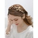thumbnail image 4 of Diadema con estampado de leopardo para mujeres y niñas: diademas anchas con lazo anudado a rayas, diadema de guepardo, accesorios para el cabello, diadema con lazo cruzado., 4 of 7