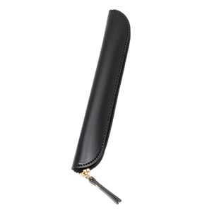 Magideal - Estuche De Lápices Portalápices Bolsa Para Bolígrafos Caja De Papelería De Cuero Pu Con Diseño Delgado Y Portátil Adecuado Para La Escuela La Oficina Negro