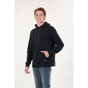 Polemic - Poleron Franela Classic Canguro Negro Wi7398