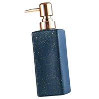 Magideal - Dispensador De Loción De Jabón, Botella Con Bomba, Gel De Ducha De Lujo, Botella De Champú Vacía Para Cocina, Accesorios De Baño, Encimera De Baño, Re , Estampado Estampado Azul Punteado
