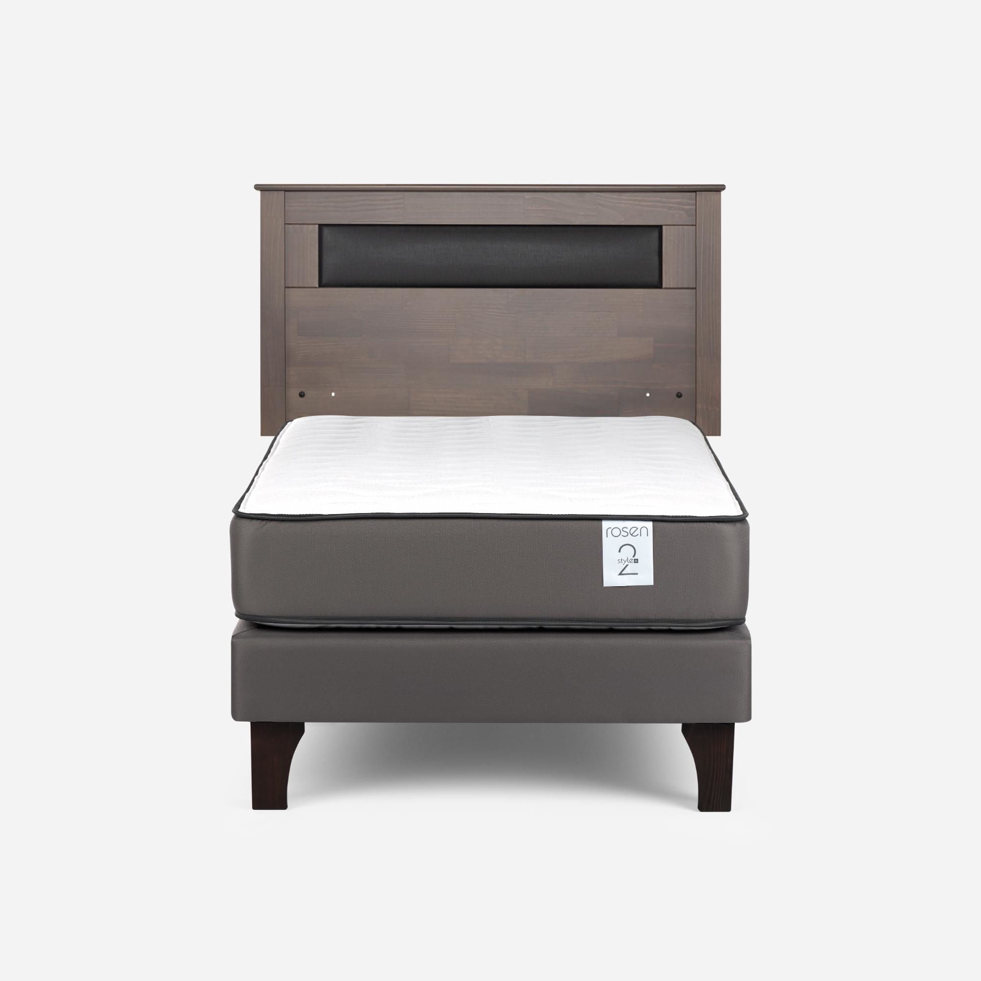 Cama Europea New Style 2 Plus Respaldo Ferrara 1.5 Plazas
