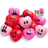 Pelotas Antiestrés En Forma De Corazón Joyin, 15 Piezas, 7,5 Cm, Set De San Valentín
