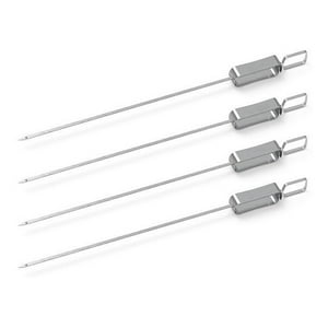 Genérico - Set 4 Anticuchos 46 Cm Acero Inoxidable Cocina