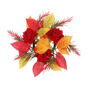 Bothyi - Corona De Anillo Con Vela De Pilar, Corona De Otoño Para Acción De Gracias, Sala De Estar, Halloween