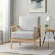 thumbnail image 3 of Poltrona Tayko Gris Clara Sillón Estilo Nórdico con Estructura de Madera, 3 of 6