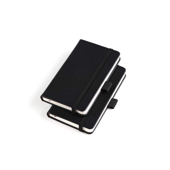 Cuaderno de bolsillo Vanpad pequeño, tapa dura, 8 x 14 cm, paquete de 2