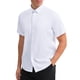 thumbnail image 4 of INSPIRE CHIC Regreso a Clases Camisas de Vestir de Manga Corta para Hombre Estiramiento Ligero Sólido Formal con Botones Abajo Camisas S Blanco, 4 of 6