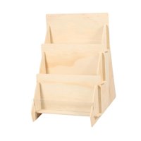 Magideal - Soporte De Exhibición De Tarjetas De Felicitación, Organizador De Escaparate, Puerta De 3 Niveles Para Folletos, Tarjetas De Cumpleaños, Pegatinas En