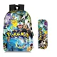 thumbnail image 1 of HOT 2PC Pikachu Cartoon Backpack Pokemon Student School Bag Pencil Bag Elf Pokémon Lunch Bag Cartoon School Bag Mochila, 1 of 3