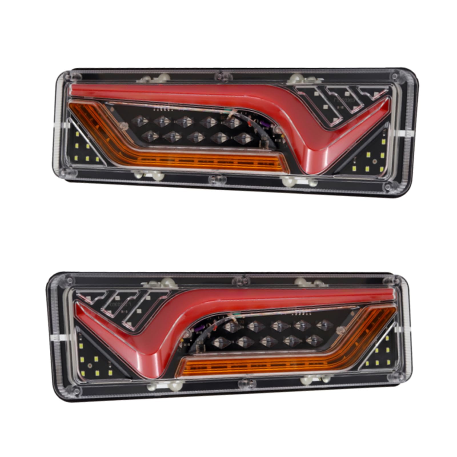 Luz Trasera Yngia Bjx Roja Y Ámbar 12v Set 2 Unidades