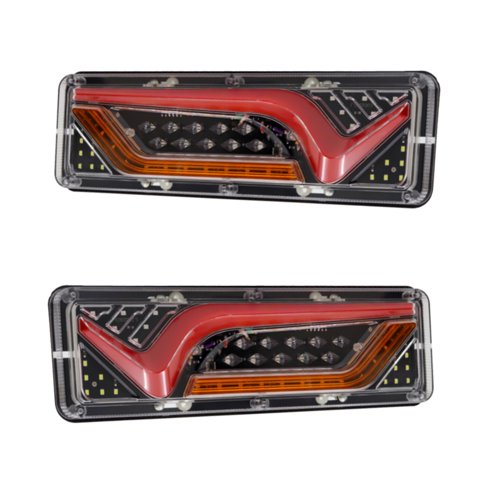 Luz Trasera Yngia Bjx Roja Y Ámbar 12V Set 2 Unidades