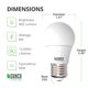 thumbnail image 2 of Bombilla LED Sunco A15 de 8 W (equivalente a 60 W), 5000 K, paquete de 10, 2 of 8