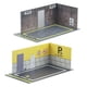 thumbnail image 2 of 2x 1/24 Modelo De Coche Diorama Estacionamiento Paisaje Pantalla Escena YellowWallGrayWall, 2 of 5