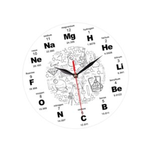 Magideal - Reloj De Pared Científico Moderno, No, Decoración Del Hogar, Diseño Creativo, Reloj Decorativo, Reloj De Retención De Pared Para El Hogar Y La Oficina