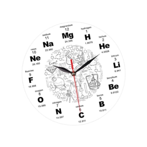 Magideal - Reloj De Pared Científico Moderno, No, Decoración Del Hogar, Diseño Creativo, Reloj Decorativo, Reloj De Retención De Pared Para El Hogar Y La Oficina