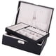 thumbnail image 3 of 1pc Joyero Organizador De Doble Capa Para Pendientes Anillos Collar Negro, 3 of 5