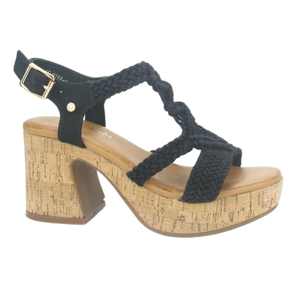 Sandalia Chalada Mujer Wike-1 Negro Plataforma
