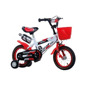 Bicicleta Infantil Lumax Aro 12 Rojo Con Rueditas