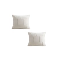 Genérico - Set De 2 Fundas De Cojin Plisada 45X45 Blanco