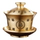 thumbnail image 1 of Taza De Té Y Platillo De Latón Portátil Tradicional Para Restaurantes Oficina Cocina Fu Palabra, 1 of 3