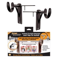 Soporte Para Barra De Cortina Spark Innovators Tap No Drill, Bronce, Paquete De 2