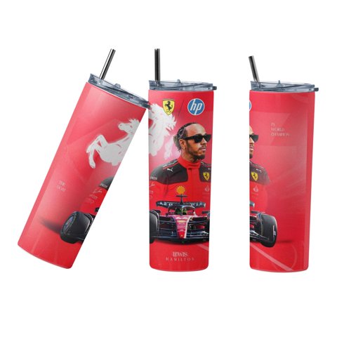 Sm - Termo Botella Termica F1 Ferrari Lewis Hamilton Blanco 10