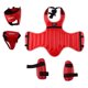 thumbnail image 2 of Sanda Protective Gear Set Espinilleras Cofre Casco Protector de la ingle Rojo, 2 of 5