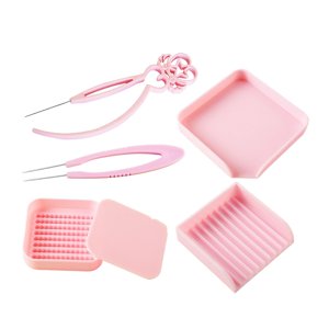 Magideal - 5 Mini Pinzas De 2,6 Mm Para Planchar Cuentas, Bandeja De Almacenamiento Práctica, De Alta Eficiencia Y Sin Esfuerzo Para Planchar Alineadores De Cuen