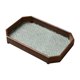 thumbnail image 2 of Bandeja Organizadora De Vidrio En Relieve, Bandeja De Tocador De Maquillaje Multiusos Para Fiestas, Hogar, Marrón Oscuro, Poligonal, 2 of 5