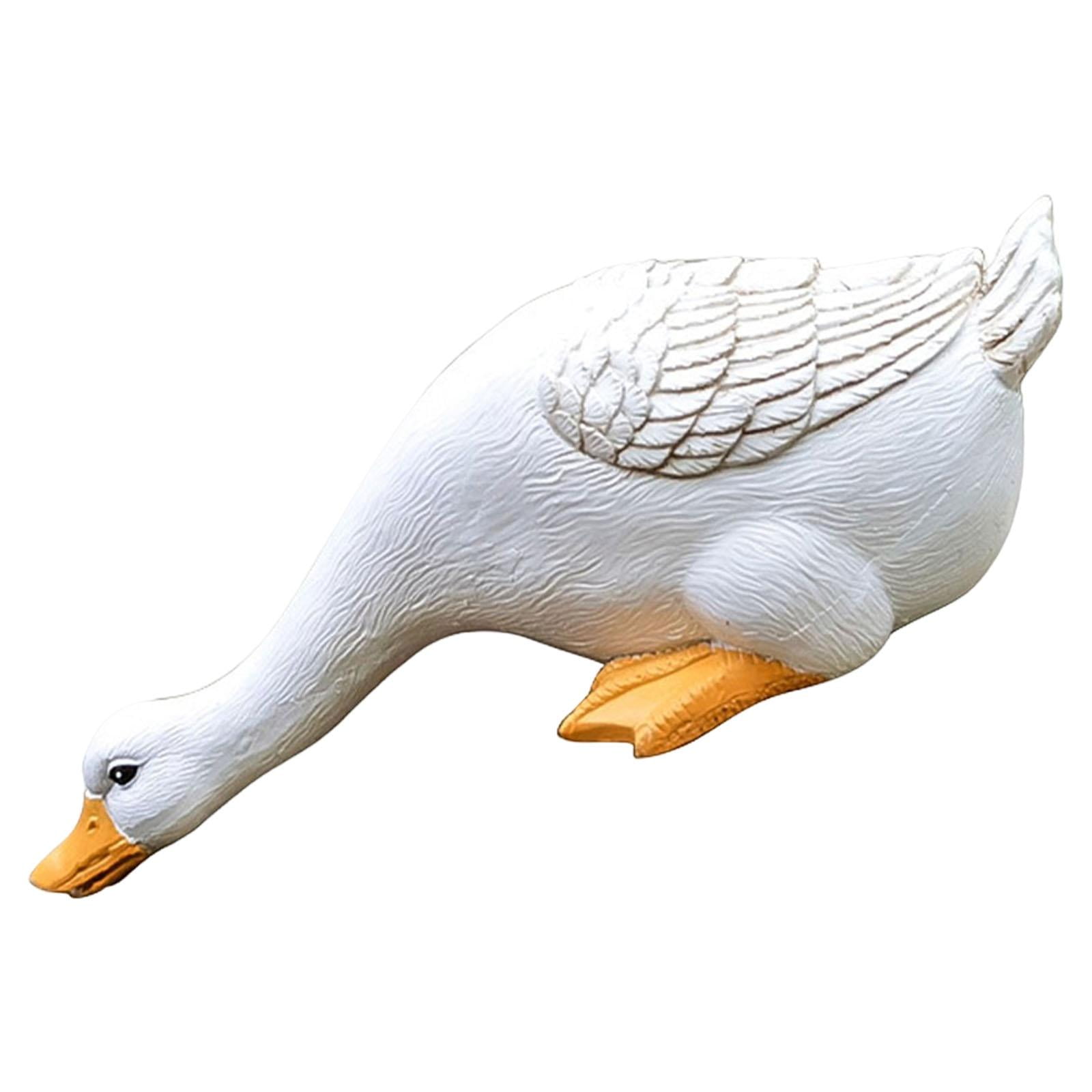 Ioensy - Estatuas De Jardín, Pato Tallado, Artesanía En Miniatura De Resina Para Jardín, Adornos Para El Hogar, Grande